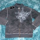 Mens gray long sleeve jacket by Bare Fox long sleeve  track jacket L XL 2X