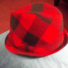 Mens Womens Wool Blend Black Red Fedora Casual Fedora Cap Hat Fedora Hat