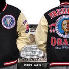 President Barack Obama Black White Varsity Jacket BlacK Wool Jacket L-4X