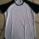 Blue White short sleeve baseball T shirt Crank short sleeve baseball T-shirt XL