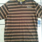 Rocawear Brown short sleeve V neck T shirt V-neck stripe short sleeve t shirt M