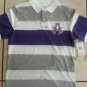 AKADEMIKS Purple White short sleeve polo shirt short Gray polo shirt XL NWT