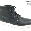 Black High Top Sneaker Boots Black Casual high top sneaker Fashion boots 8-12