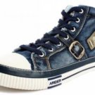 Mens blue high top denim sneaker shoe SZ 7.5-12 US NIB