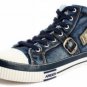 Mens blue high top denim sneaker shoe SZ 7.5-12 US NIB