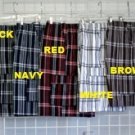 Red White plaid cargo shorts Red White stripe plaid cargo shorts S-XL CARGO