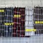 Black White plaid cargo shorts Black White stripe plaid cargo shorts S-XL