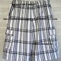 White plaid cargo shorts White Black stripe plaid cargo shorts S-XL