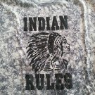 INDIAN RULES Vintage style short sleeve T-shirt Gray short sleeve Tie Dye Tee M