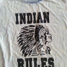 INDIAN RULES Vintage style short sleeve T-shirt Blue short sleeve Tie Dye Tee M