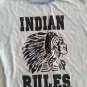 INDIAN RULES Vintage style short sleeve T-shirt Blue short sleeve Tie Dye Tee M
