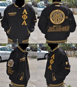 ALPHA PHI ALPHA BLACK LONG SLEEVE JACKET L-5X TWILL