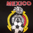 Black White short sleeve Mexico Soccer T shirt Mexico De futbol T shirt S-M