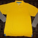 Yellow Gray Long sleeve Thermal polo shirt Long Sleeve Thermal Polo Shirt  2-3XL