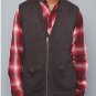 Mens brown sleeveless vest by HOT AIR Mens sleeveless cotton nylon vest V neck