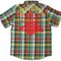 Mens green short sleeve plaid button up shirt Mens Plaid short sleeve shirt M-2X