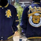 Mens North Carolina A&T University long sleeve jacket Letterman Coat S-4X Aggies