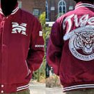Mens Morehouse College long sleeve jacket Letterman Coat S-4X THE HOUSE TIGERS