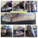 Mens Vintage style brown canvas sneaker shoe Tie up casual tennis shoe 7.5-12US