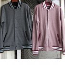 Red Cotton Long Sleeve Varsity Jacket Red Twill Pattern Varsity style coat S-3X