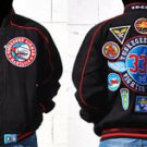 Mens Black long sleeve Tuskegee Airmen jacket M-5X Redtails Figther Piolet Coat