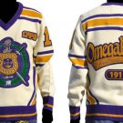 Omega Psi Phi Long Sleeve V neck Sweater OMEGA Q-DOG V neck Fraternity Sweater