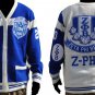 ZETA PHI BETA Blue White Cardigan sweater Zeta Phi Beta Blue sweater S-4X