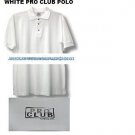 White polo shirt by Pro Club short sleeve polo shirt S-10X PRO CLUB PIQUE POLO