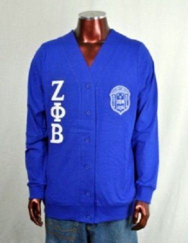 ZETA PHI BETA Blue Long Sleeve Cardigan sweater Zeta Phi Beta Blue Sweater 3X