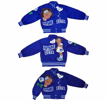 Future Zeta Phi Beta Blue Long sleeve Jacket Girls Future Zeta Phi Beta Jacket
