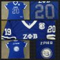 ZETA PHI BETA  short sleeve Football jersey Z-PHI-B Blue Football Jersey S-4X