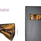 Omega Psi Phi Gold Silk bow Neck Tie Omega Psi Phi  100% Silk Bow Tie (clamp)