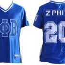 ZETA PHI BETA Blue short sleeve Football jersey Womens Sorority Football Jersey