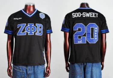 Zeta Phi Beta Short Sleeve Football Jersey Womens black Zeta Phi Beta top S-3XL