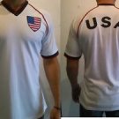 Mens USA Soccer Jersey White USA Soccer Jersey Mens Soccer Jersey S-2X #1