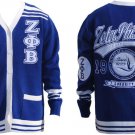 ZETA PHI BETA CARDIGAN SWEATER BLUE WHITE HEAVY WEIGHT CARDIGAN SWEATER S-4X #2