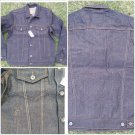Mens Dark Black Denim Jean Jacket Black Raw Denim Jean Jacket Jean Jacket L-2X