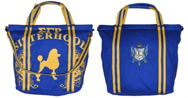 SIGMA GAMMA RHO BLUE CANVAS DUFFEL GYM BAG TOTE YOGA SPORTS SORORITY GYM BAG