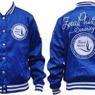 Zeta Phi Beta Blue White Jacket Zeta Phi Beta Satin Baseball Coat Jacket S-3X