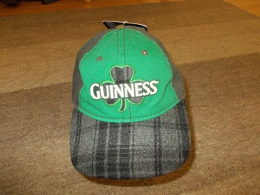 Guinness Green Gray Shamrock Baseball Cap Hat Adjustable Cap Guinness Beer Cap