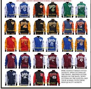 HSBC Fleece Varsity Jacket Bowie State Fleece Baseball Jacket S-4X