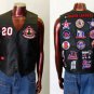 Mens black Sleeveless leather Vest Jacket Negro League Motorcycle Vest M-4X
