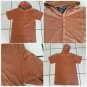 Rust Brown hoodie Jacket  Men's short sleeve short sleeve hoody shirt top M-2XL