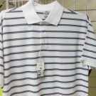 White Black stripe polo shirt by Pro Club stripe short sleeve polo shirt S-7X