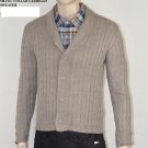 MENS ENVAE MAN BROWN LONG SLEEVE SHAWL COLLAR CARDIGAN SWEATER SWEATER M-XL