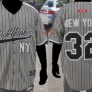 New York Black Yankees short sleeve Negro League Baseball Jersey NWT M-5XL GRAY