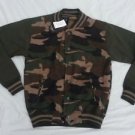 camouflage long sleeve jacket Button up Camouflage Fleece Letterman Jacket S-7X