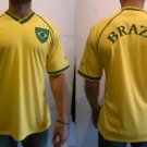 Mens Soccer Jersey Yellow Brazil Soccer Jersey Polyester Soccer Jersey S-2X #1