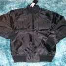 Mens black military style nylong jacket Black casual piolet style jacke L NWT