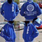 ZETA PHI BETA LETTERMAN JACKET ZETA PHI BETA BLUE LONG SLEEVE TWILL JACKET S-3X